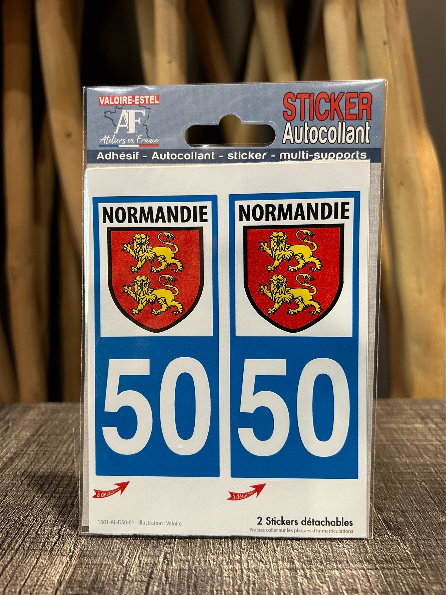 4 Stickers Style Plaque Immatriculation "Black Normandie 14" - Déco Auto, Vinyle Extérieur Durable